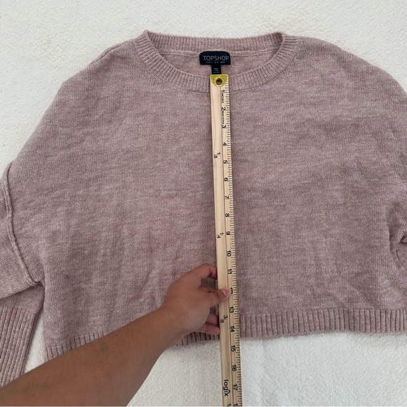 Topshop Cropped Pink Sweater - Picture 5 of 5
